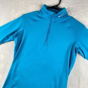 Nike Pro Combat Shirt Womens Medium Therma Fit 1/4 Zip Long Sleeve Compression